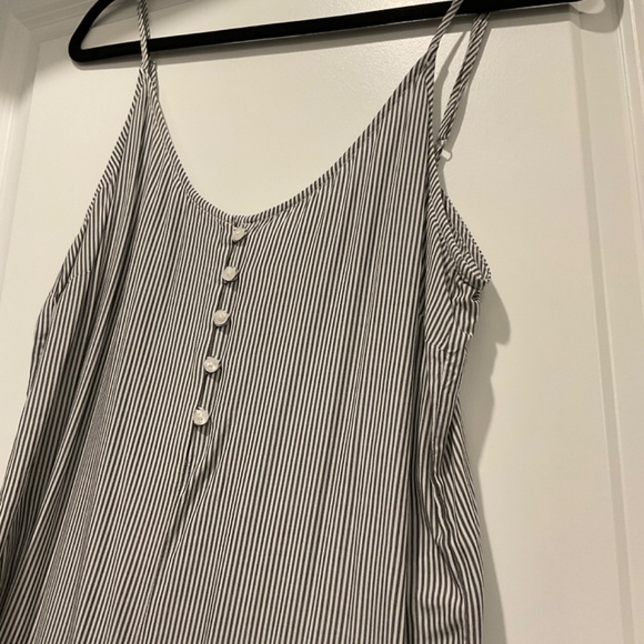 Cotton spaghetti strap striped jumper - Picture 3 of 3